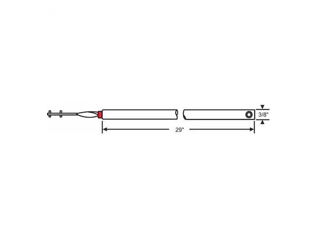 ZORO SELECT 83-29R Tube Balance, Red, Steel, 3/8 in H