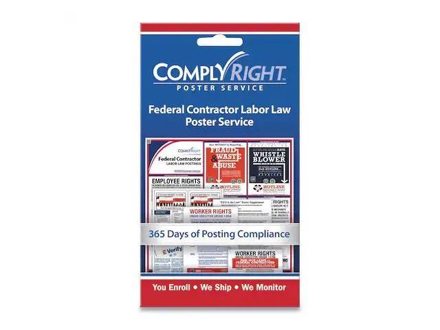 ComplyRight Federal Contractor Labor Law Poster Service Card English CRPS03