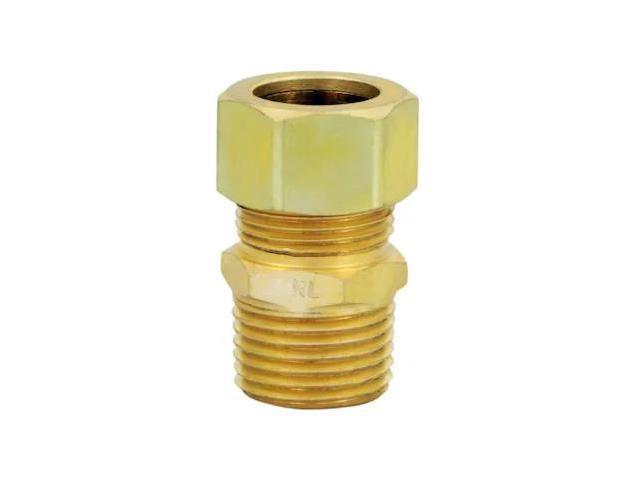 EVERFLOW C68R-5812-NL 5/8' O. D. COMP x 1/2' MIP Reducing Adapter Pipe Fitting,