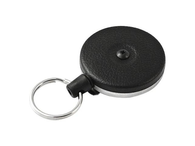 KEY-BAK KB485B2PK Key Holder,Retractable,PK2, Black, Vinyl/Kevlar Cord, 2 PK
