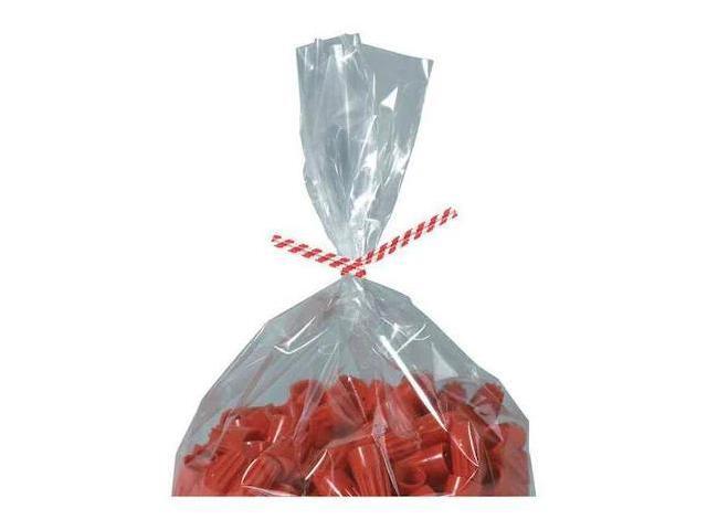 PARTNERS BRAND PBT7CS Paper Twist Ties, 7 x 5/32, Red/White, PK2000
