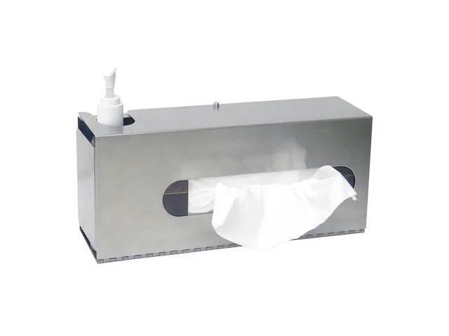 OMNIMED 304000 SS Sanitation Station (Holds 1 Hand Sanitizer & 1 Glove or