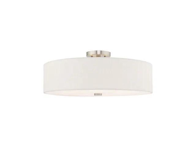 Photos - Light Bulb LIVEX LIGHTING 52141-91 Meridian 5 Light Brushed Nickel Ceiling Mount