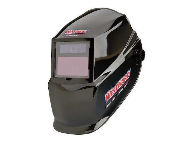 WESTWARD 4UZY8 Auto Dark Welding Helmet, 10, Black