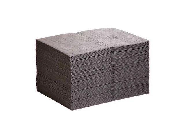 PIG MAT203 Absorbent Mat Pad, Absorbs 22 gal. Universal, PK 100,Gray