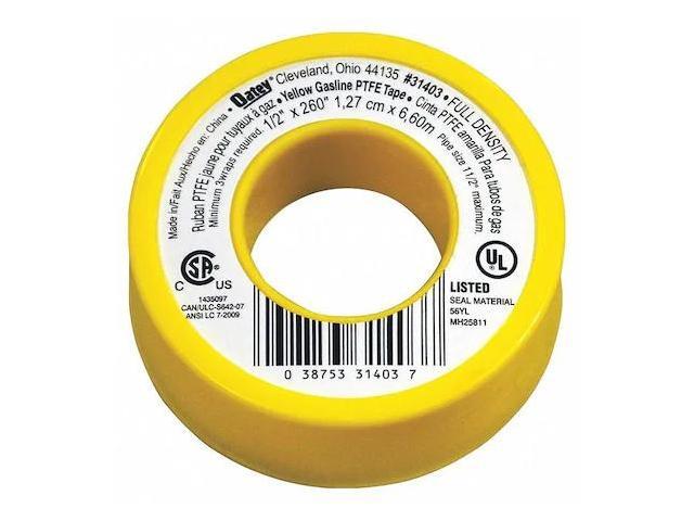 OATEY 31403 Pipe Thread Sealant Tape,1/2in W,260in L