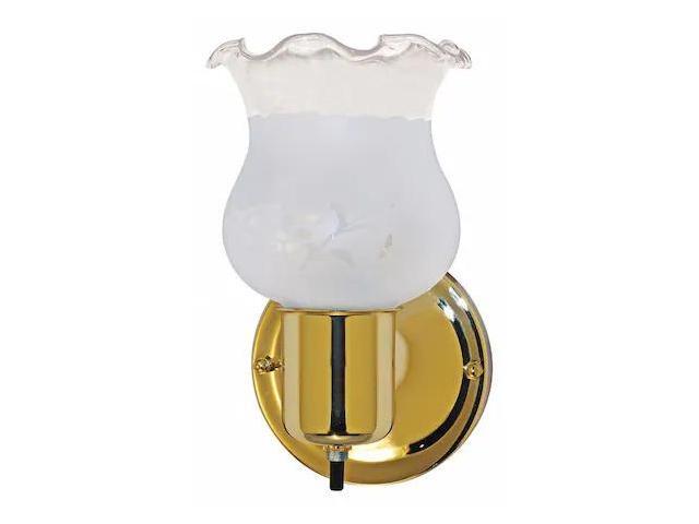 Nuvo SF77/120B Polished Brass Frosted Grape Shade With Frosted Glass With On/Off Switch