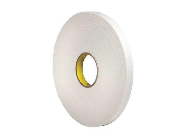 3M T9534466 4466 Double Sided Foam Tape, 1/2' x 36 yds., 1/16', White, PK18