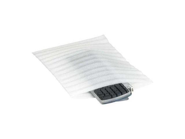 PARTNERS BRAND FP1518 Flush Cut Foam Pouches, 15 x 18, White, PK75