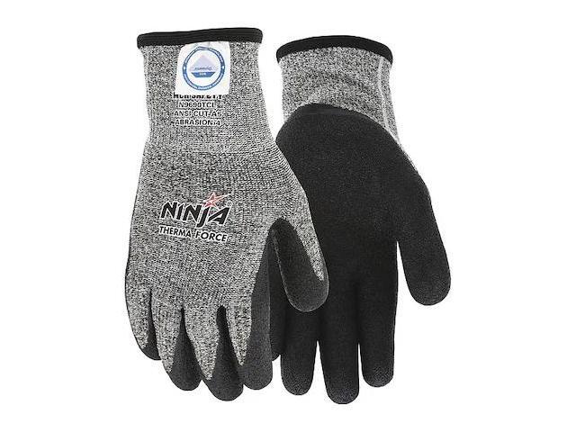 MCR SAFETY N9690TCS Coated Gloves, Bi-Polymer Palm, HPPE/Acrylic Lining,