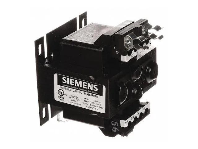 SIEMENS MT0100C Control Transformer, 100 VA, 24V AC, 120/240V AC