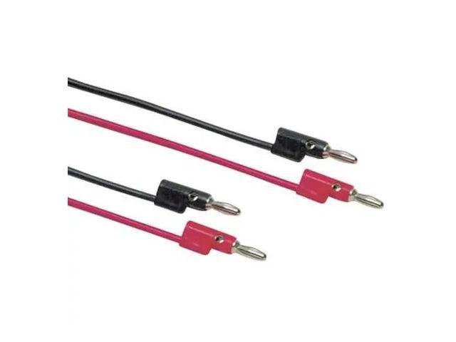 POMONA ELECTRONICS B-24-2 Banana Plug Patch Cord, 24 in, Polypropylene, Red