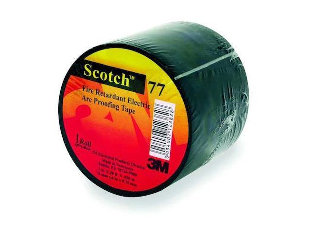 3M 77BLACK-1-1/2X20FT ElectricalTape,Black,6-5/8ydL,1-1/2inW