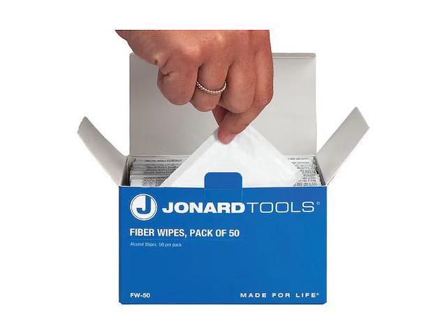 JONARD TOOLS FW-50 Fiber Wipes,Optical Fiber Cleaning,PK50