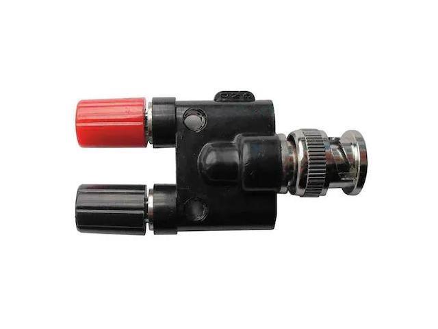 ZORO SELECT 5TXE2 BNC Adapter,Male to Double Binding Post