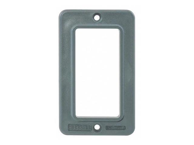 HUBBELL WIRING DEVICE-KELLEMS HBL3060 Box Cover, Outlet Box Type, 1 Gang,