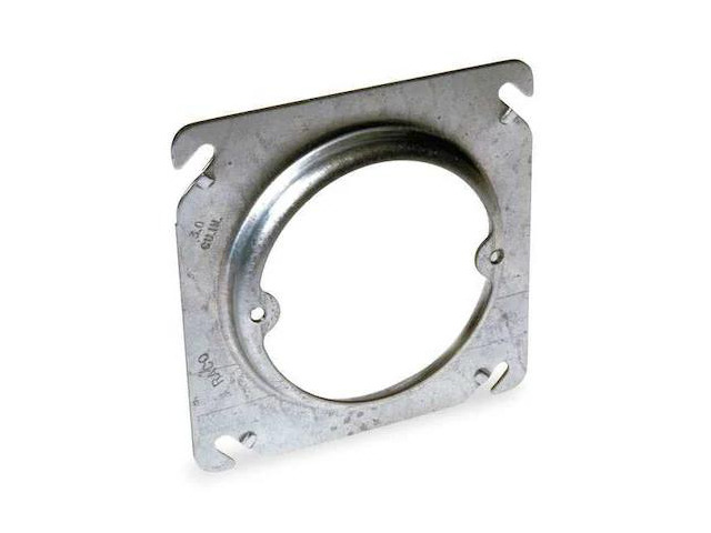 RACO 767 Fixture Cover, 1 Gang, Galvanized Zinc, Square Box Type