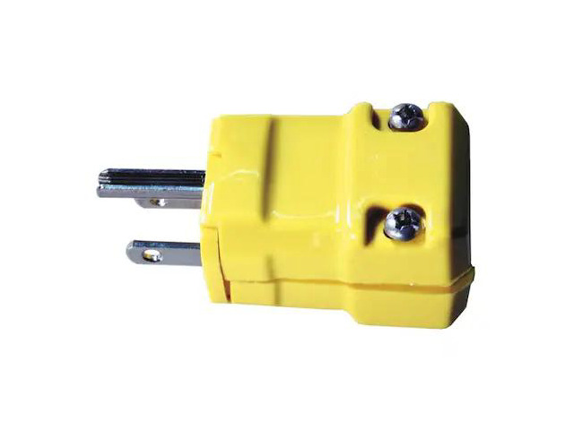 HUBBELL WIRING DEVICE-KELLEMS HBL52CM66V Straight Blade Plug, 5-15P, 15 A, 125V