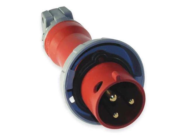 HUBBELL WIRING DEVICE-KELLEMS HBL320P7W Watertight Pin & Sleeve Plug, 20 A,