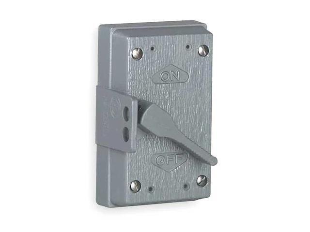 HUBBELL KILLARK FZ8647 Weatherproof Cover, Switch Box Type, 1 Gang, Aluminum,