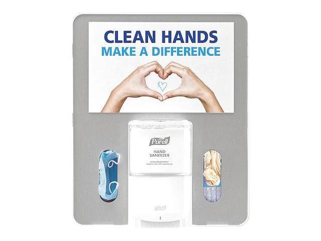 PURELL 7399-HB-SLV MESSENGER Floor Stand Hygiene Bracket Accessory Attachment