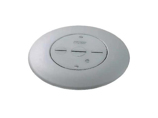 HUBBELL WIRING DEVICE-KELLEMS FRF3GY Box Cover, Floor Box Type, 1 Gang,