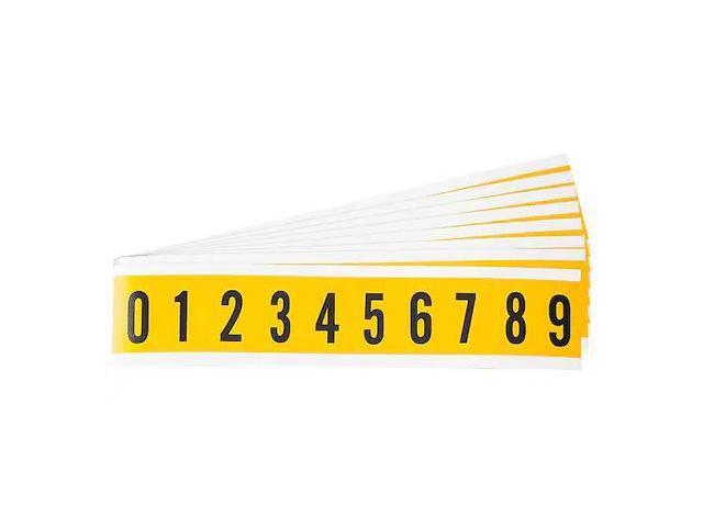BRADY 1530-# KIT Numbers Label Kit,0 Thru 9,PK25