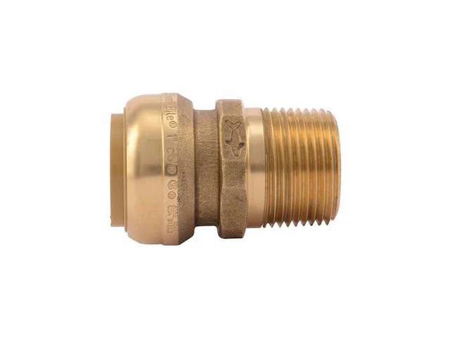 SHARKBITE U140LF Male Adapter, 1 in Tube Size, Brass, Brass