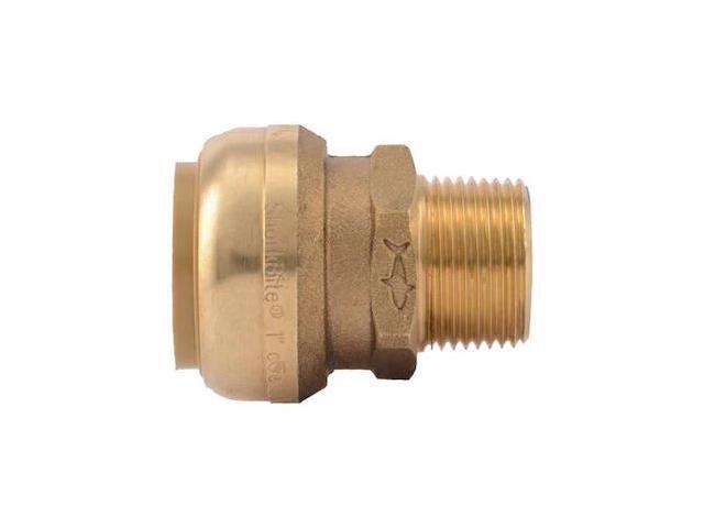 SHARKBITE U142LF Male Reducing Adapter, 1 in Tube Size, Brass, Brass