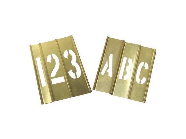 ZORO SELECT 20Y522 Stencil Kit, Combination Set, A Thru Z, 0 Thru 9,