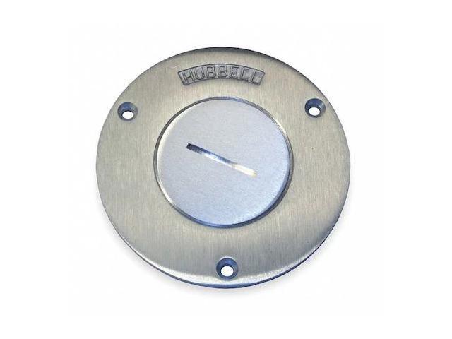 HUBBELL WIRING DEVICE-KELLEMS SA2925 Box Cover, Floor Box Type, 1 Gang, Aluminum