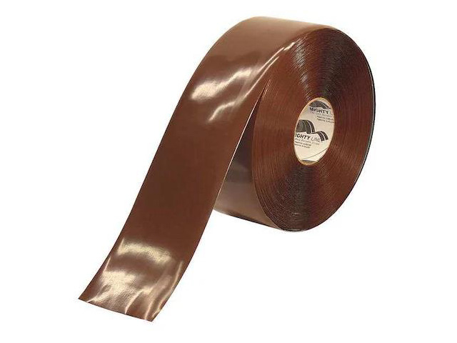 MIGHTY LINE 4RBRN Industrial Safety Floor Marking Tape Vinyl Brown, 4' W x 100