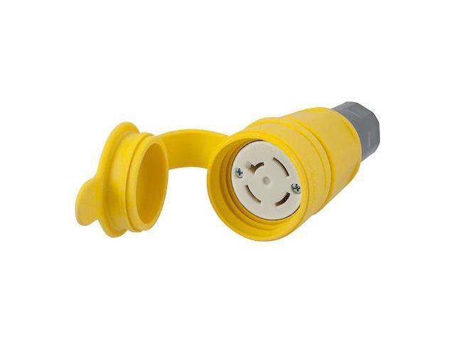 HUBBELL WIRING DEVICE-KELLEMS HBL27W09 Watertight Locking Connector, Non-NEMA,