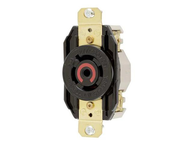 HUBBELL WIRING DEVICE-KELLEMS HBL2520 Locking Receptacle, L22-20R, 20 A,