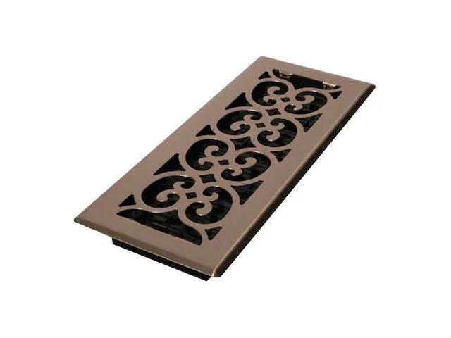 DECOR GRATES SPH412-NKL Floor Register 5.5 X 13.5, Brushed Nickel, Plastic