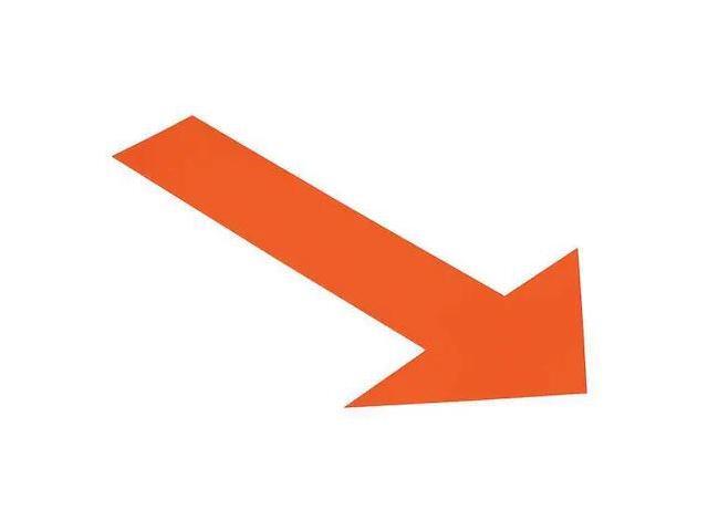 MIGHTY LINE ARROW10O Arrow Tape Floor Marking Vinyl Orange, 6' W x 10' L, 50