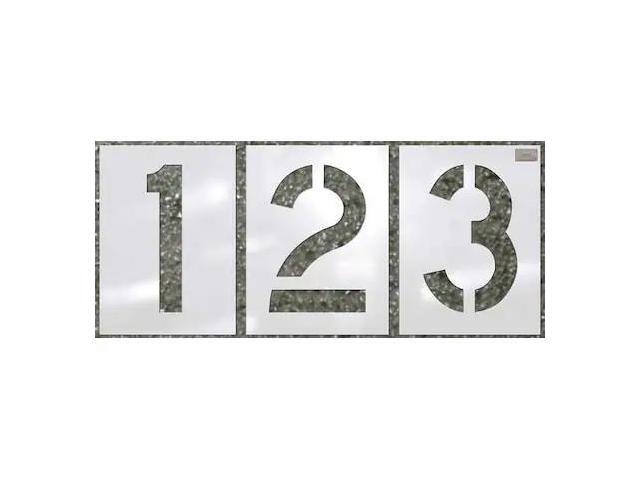 C. H. HANSON 70352 Stencil,Number Kit,12pcs.,4 x 2-3/4 In.