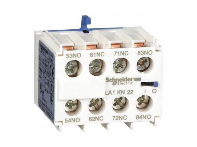 SCHNEIDER ELECTRIC LA1KN22 IEC Contact Block,10A,2NC,2NO