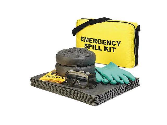 SPILLTECH SPKU-YBAG Spill Kit/Station,Bag,Universal,4.7 gal.