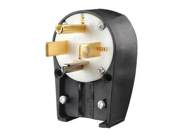 BRYANT 9432ANPB Straight Blade Plug, 14-30P, 30 A, 125/250V AC, 3 Pole, Screw