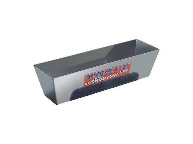 KRAFT TOOL DW722 Mud Pan, EZ-Grip, 12in., Stainless Steel