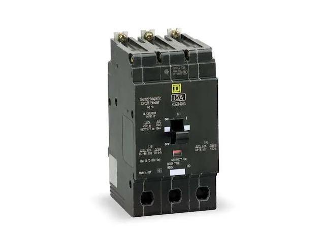 SQUARE D EDB34025 Miniature Circuit Breaker, E FRAME Series, 25A, 3 Pole,