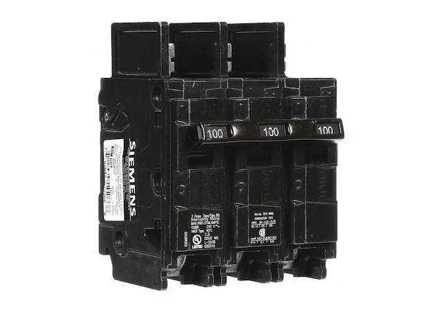 SIEMENS BQ3B100 Miniature Circuit Breaker, BQ Series, 100A, 3 Pole, 240V AC,