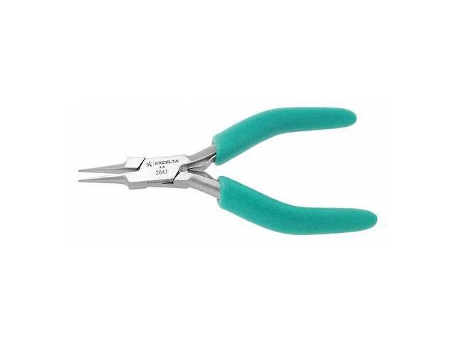 EXCELTA 2647 4 3/4 in TealShield(TM) Needle Nose Plier Standard Cushioned Grip