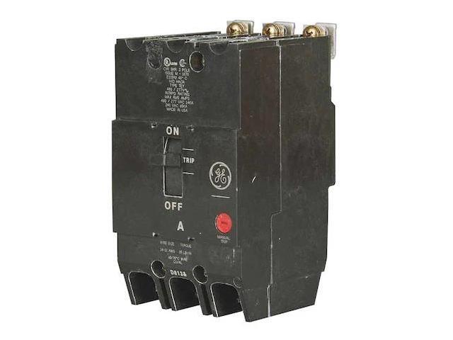 GE TEY3100 Molded Case Circuit Breaker, TEY Series, 100A, 3 Pole, 277/480V AC,
