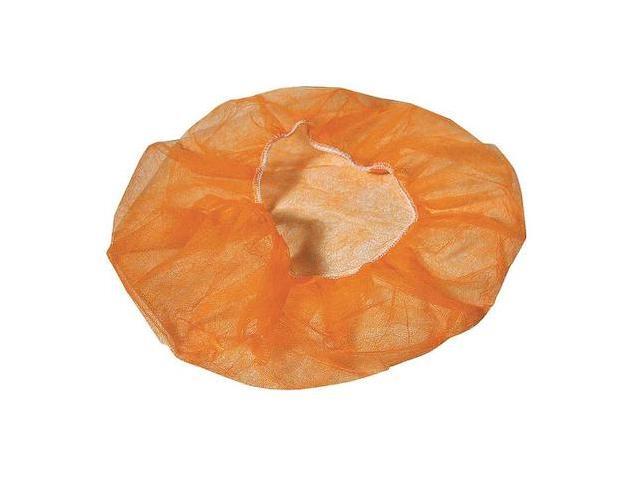 CELLUCAP BI4HSOR Bouffant Cap, Polypropylene, 21 in Dia., Orange, M, 1000 PK