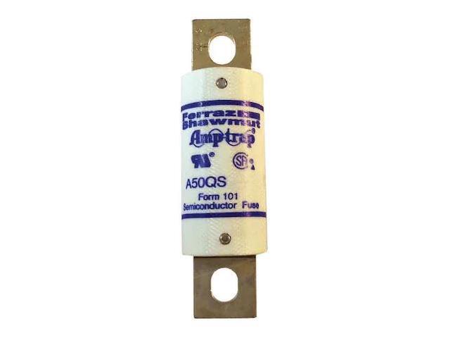MERSEN A50QS80-4 Semiconductor Fuse, 80A, Fast-Acting, 500V AC, Bolt-On
