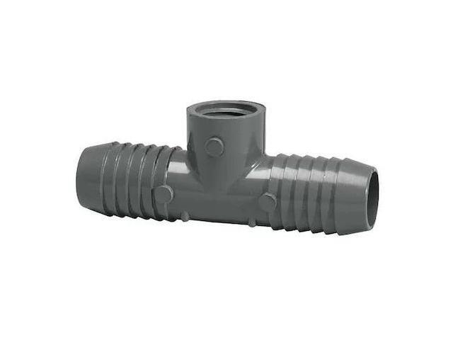 ZORO SELECT 1402166 1-1/4' Insert 1/2' FNPT PVC Adapter Reducing Tee