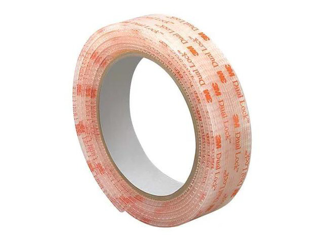 3M 1-10-SJ3560 Reclosable Fastener, Acrylic Adhesive, 30 ft, 1 in W, Clear