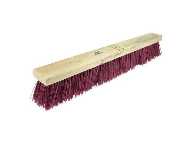 weiler 44587 24' block size, hardwood block, medium maroon polypropylene fill, contractor coarse sweeping broom